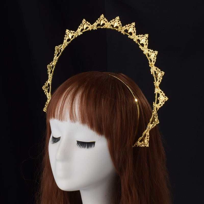 BLESSUME Halo Crown Mary Goddess Headband Women's Halloween Costume Goddess Headpiece (Style 7) - Image 2